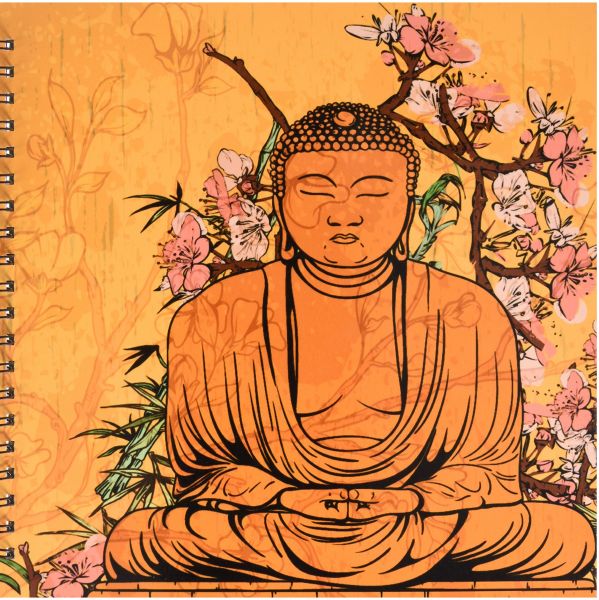 599x600 Dooni Designs Oriental Inspired Designs - Japanese Buddha Drawing