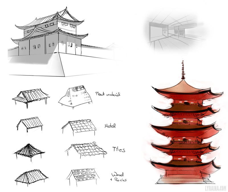 800x672 Sketchdump - Japanese Building Drawing