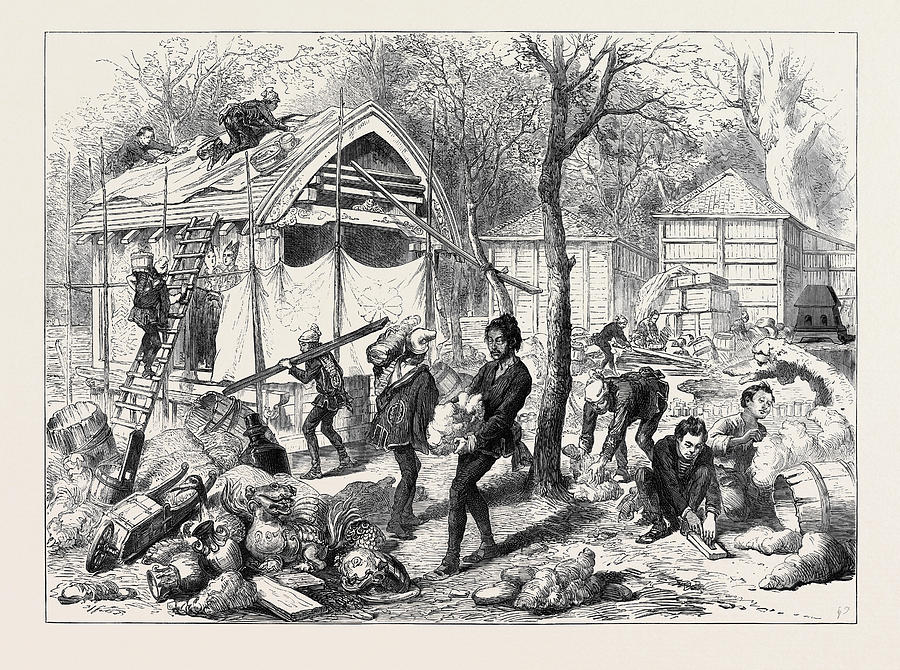 900x670 The Vienna Universal Exhibition Japanese Workmen Building - Japanese Building Drawing