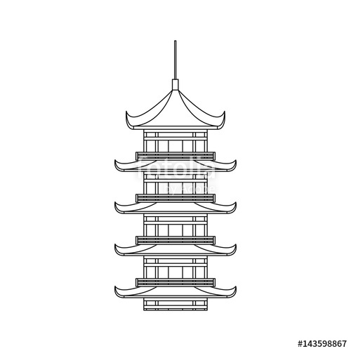 Japanese Building Drawing at PaintingValley.com | Explore collection of ...