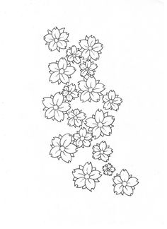 236x324 japanese sakura drawing easy japanese flowers drawings sakura - Japanese Cherry Blossom Flower Drawing