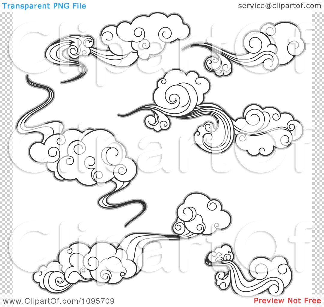 1080x1024 Japanese Cloud Drawing - Japanese Cloud Drawing