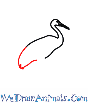 300x350 How To Draw A Japanese Crane - Japanese Crane Drawing