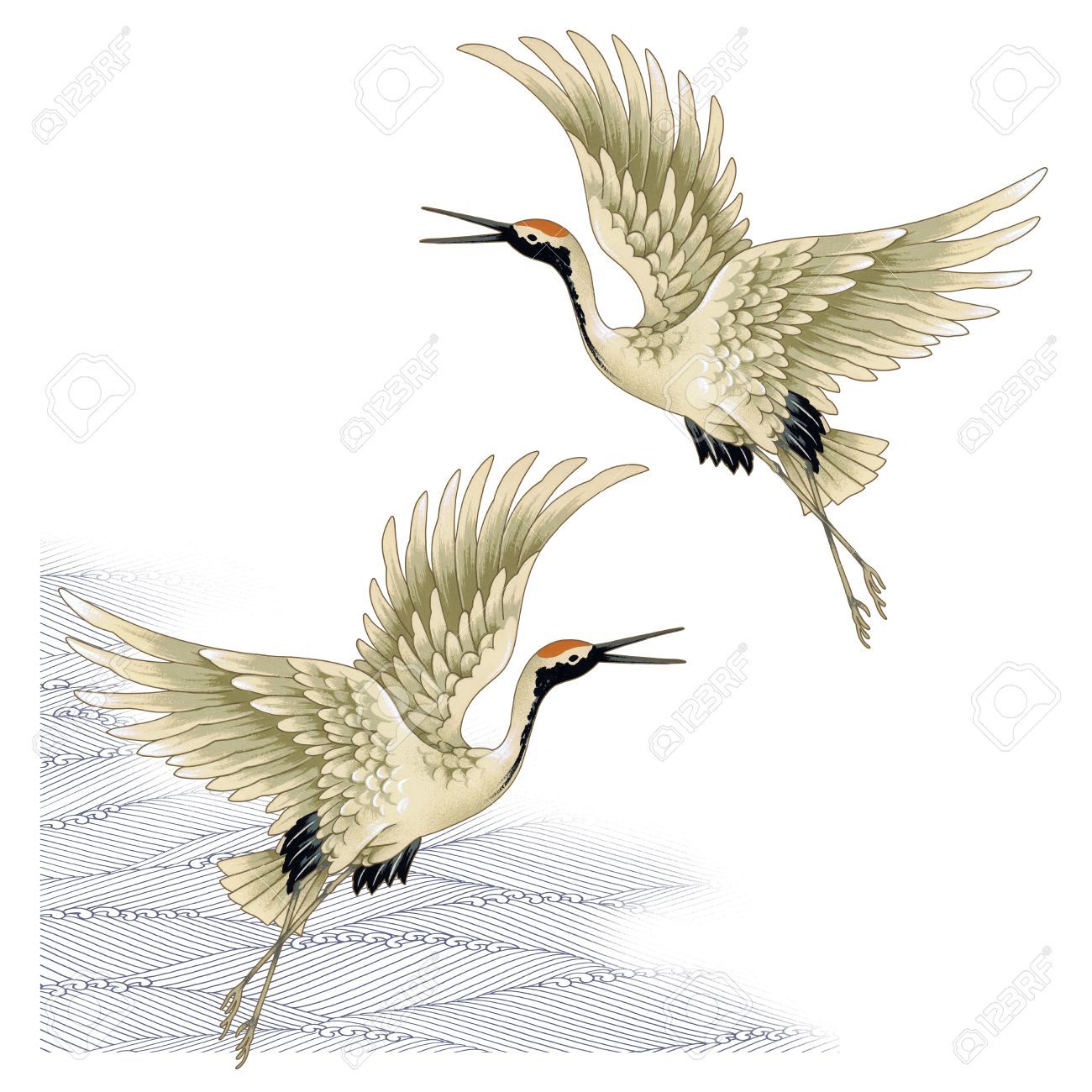 Japanese Crane Drawing at Explore collection of