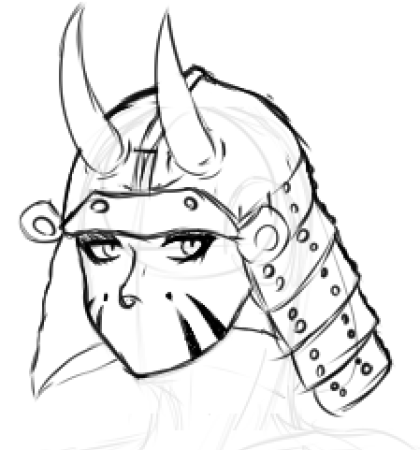 420x450 Japanese Demon - Japanese Demon Drawing