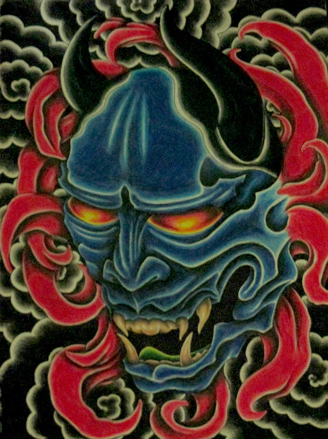 673x900 Japanese Demon Drawing - Japanese Demon Drawing