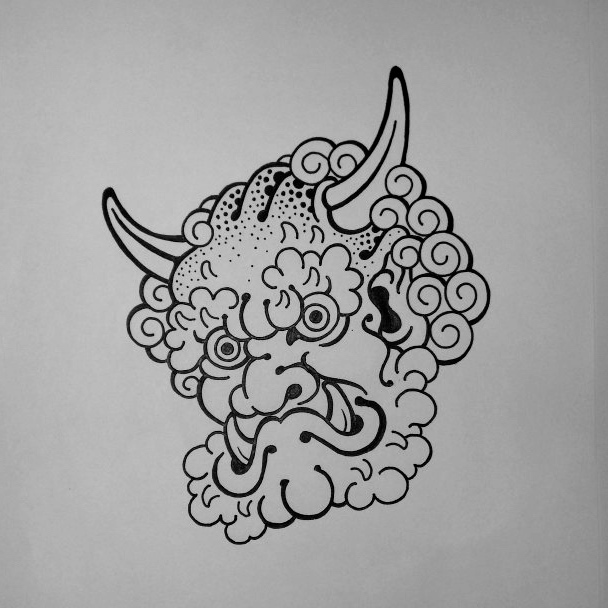 608x608 Japanese Demon - Japanese Demon Drawing