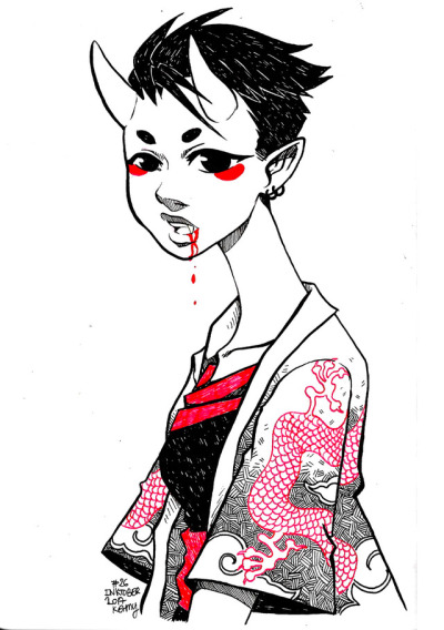 400x568 Japanese Demon Tumblr - Japanese Demon Drawing