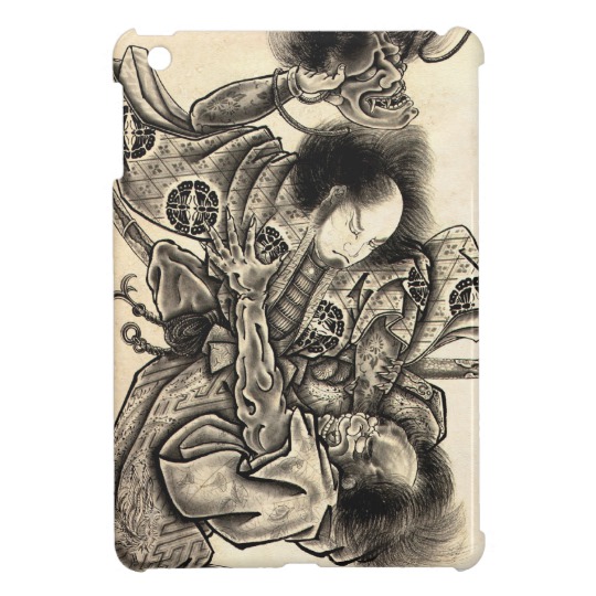 540x540 Cool Classic Vintage Japanese Demon Ink Tattoo Ipad Mini Case - Japanese Demon Drawing