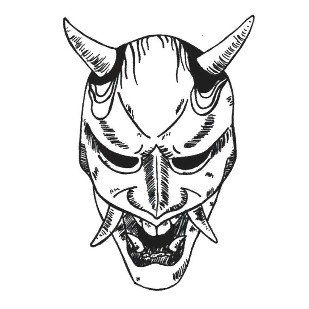 Japanese Demon Mask Drawing at Explore collection