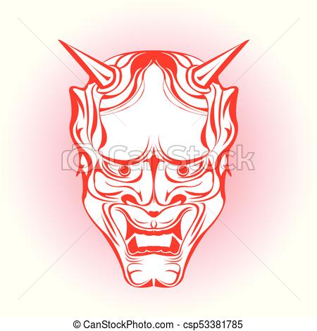 450x470 japanese mask japanese demon mask - Japanese Demon Mask Drawing