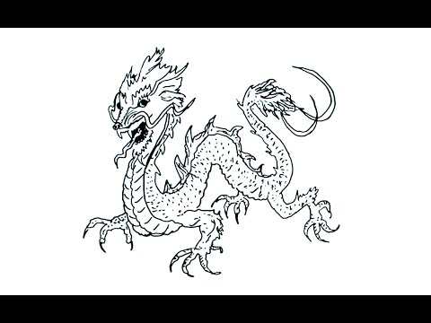 480x360 How To Draw A Japanese Dragon - Japanese Dragon Drawing