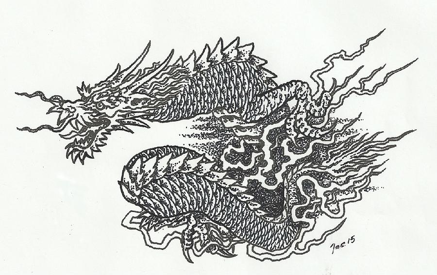 900x568 Japanese Dragon Drawing - Japanese Dragon Drawing