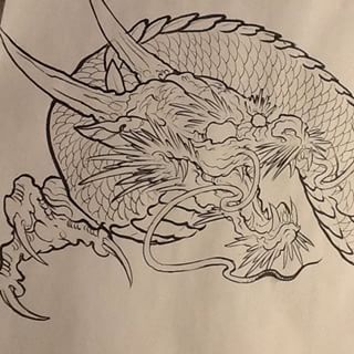 320x320 How To Draw A Japanese Dragon - Japanese Dragon Drawing