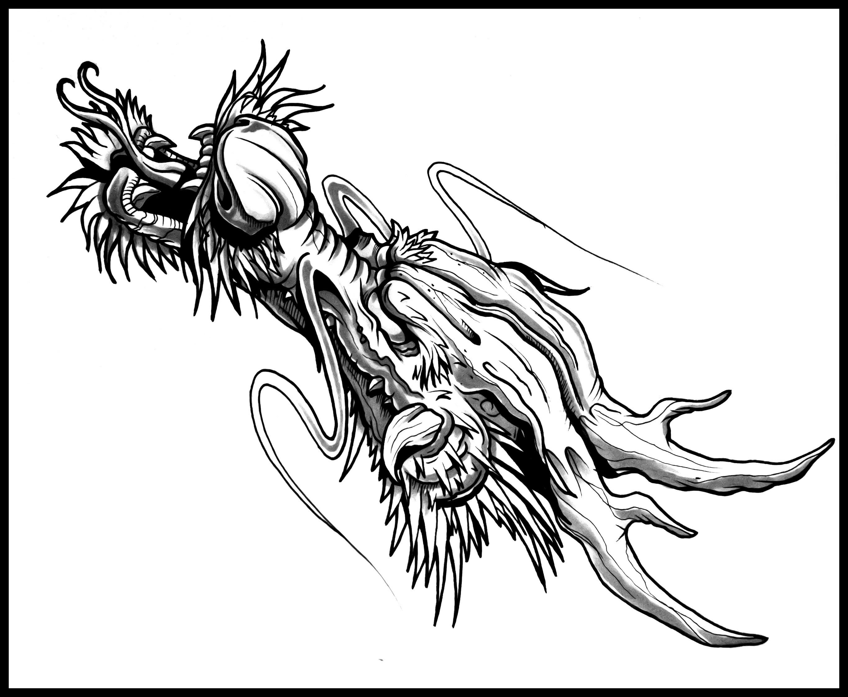 2730x2244 Basic Japanese Dragon Head Pictures And Ideas On Meta Networks - Japanese Dragon Head Drawing