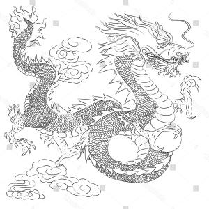 300x300 chinese dragon head drawing hd vector of chinese dragon head - Japanese Dragon Head Drawing