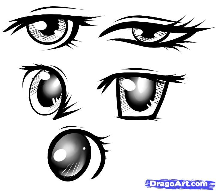 720x635 step of drawing japanese anime eyes delightful diy - Japanese Eyes Drawing