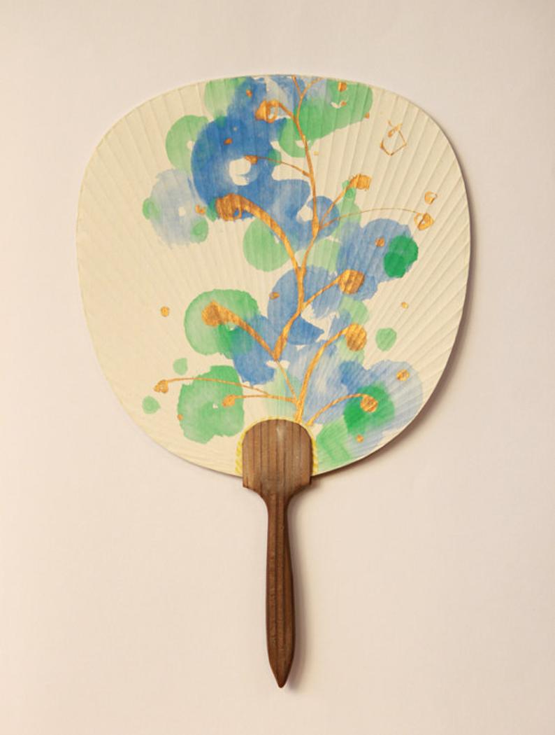 794x1050 japanese fan art drawing hand fan summer item abstract etsy - Japanese Fan Drawing