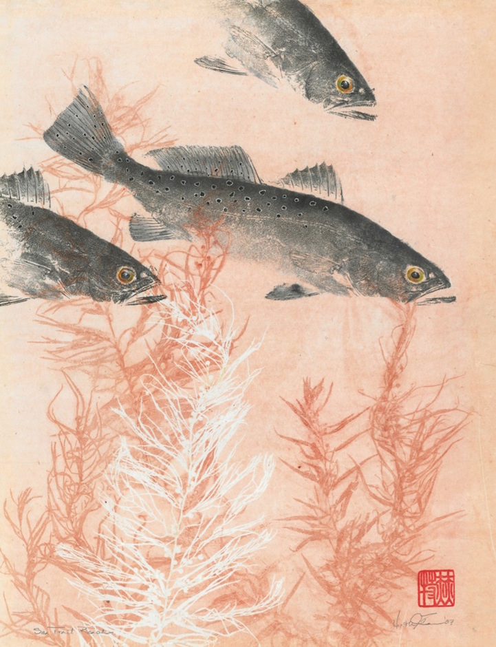 721x940 Gyotaku The Traditional Japanese Art Of Painting Marine Life - Japanese Fish Drawing