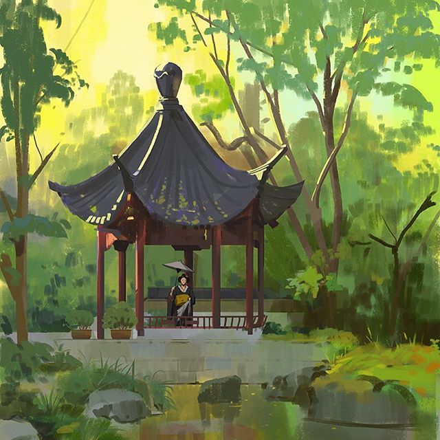 640x640 Japanese Garden - Japanese Garden Drawing