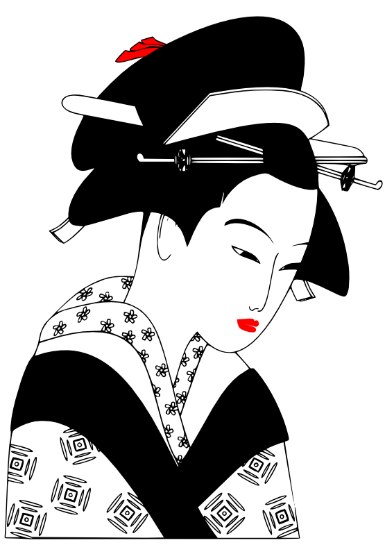 555x785 Drawing Japanese Geisha Transparent Png Clipart Free Download - Japanese Geisha Drawing