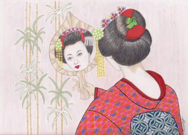 375x270 Ayano - Japanese Geisha Drawing