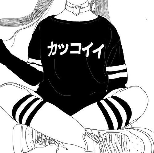 500x497 Japan Girl Draw Uploaded - Japanese Girl Drawing