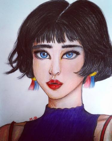 375x469 Japanese Girl Drawing - Japanese Girl Drawing