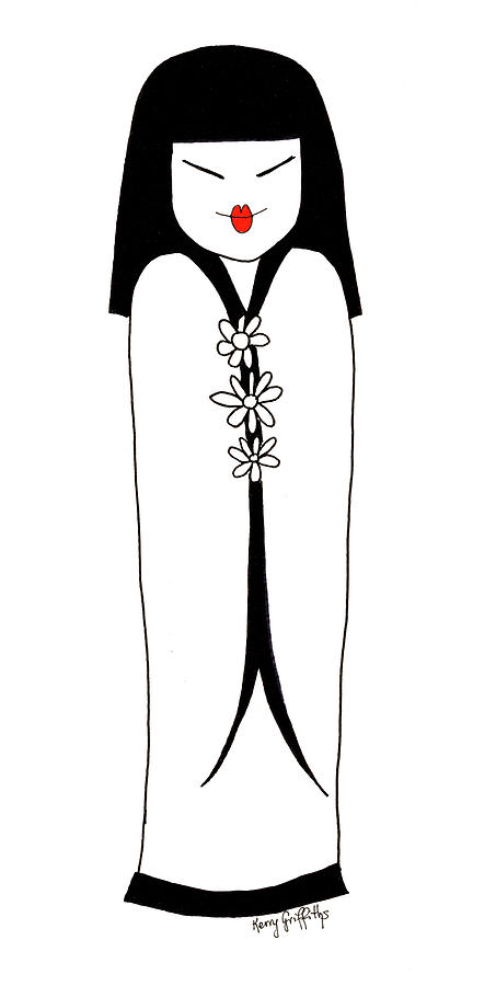 453x900 Japanese Lady Drawing - Japanese Girl Drawing