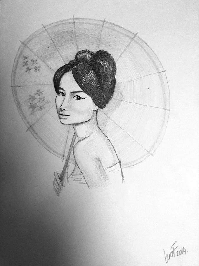 675x900 Japanese Woman Drawing - Japanese Girl Drawing