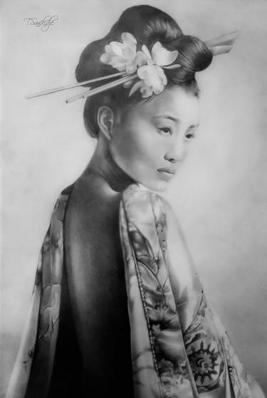 375x559 Japanese Woman Drawing - Japanese Girl Drawing