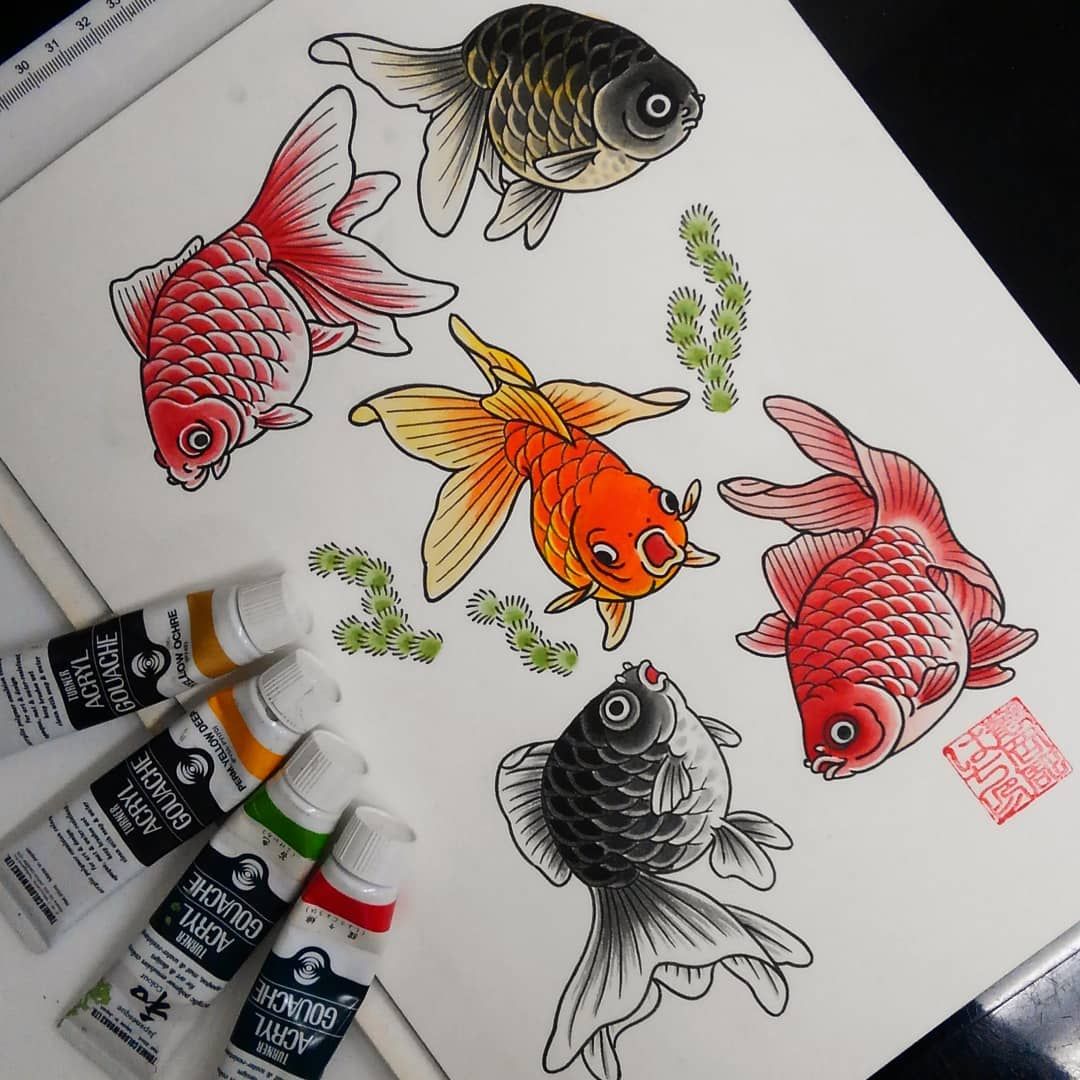 Goldfish Oil Painting at PaintingValley.com | Explore collection of ...