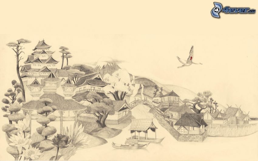 850x531 Japanese House - Japanese House Drawing