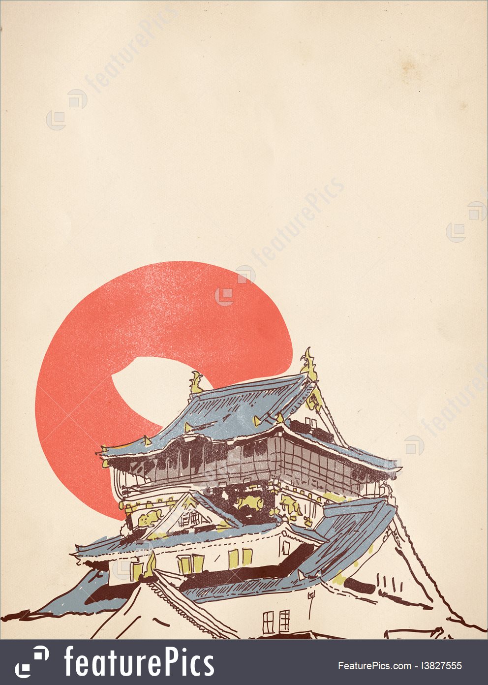 992x1392 Illustration Of Japanese House Drawing - Japanese House Drawing