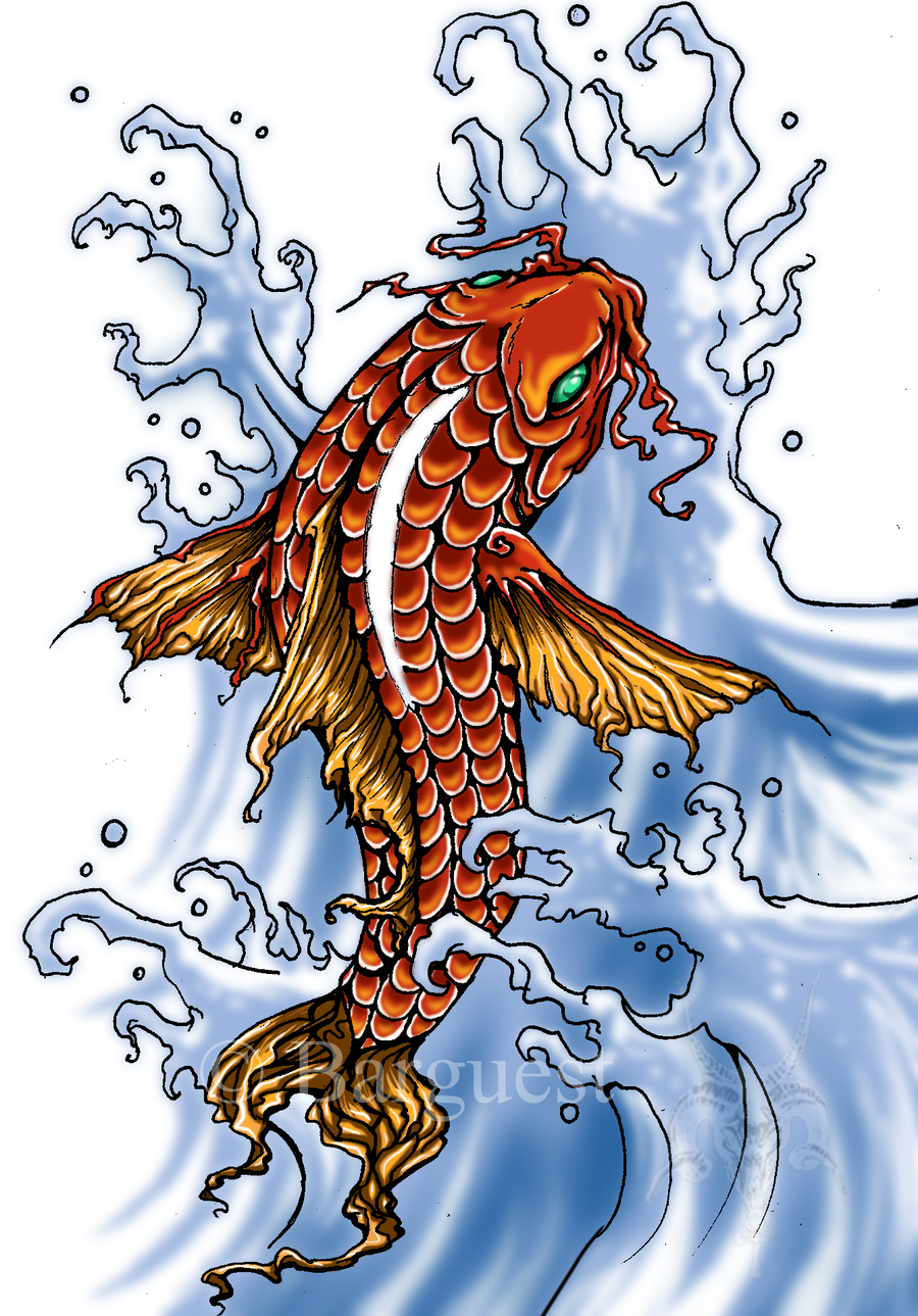 900x1289 Japanese Koi Fish Drawing - Japanese Koi Drawing