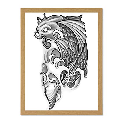 425x425 Ltd Painting Drawing Illustration Japanese Koi Carp - Japanese Koi Drawing