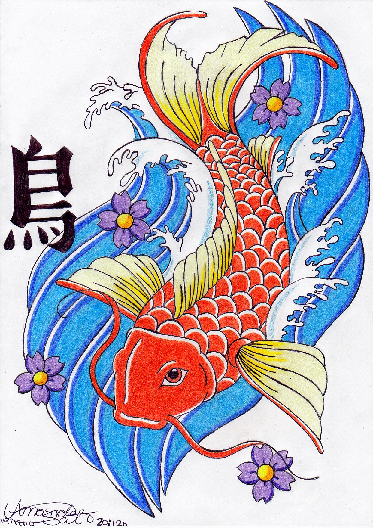 1242x1754 japanese koi fish drawings koi japanese fish - Japanese Koi Fish Drawing