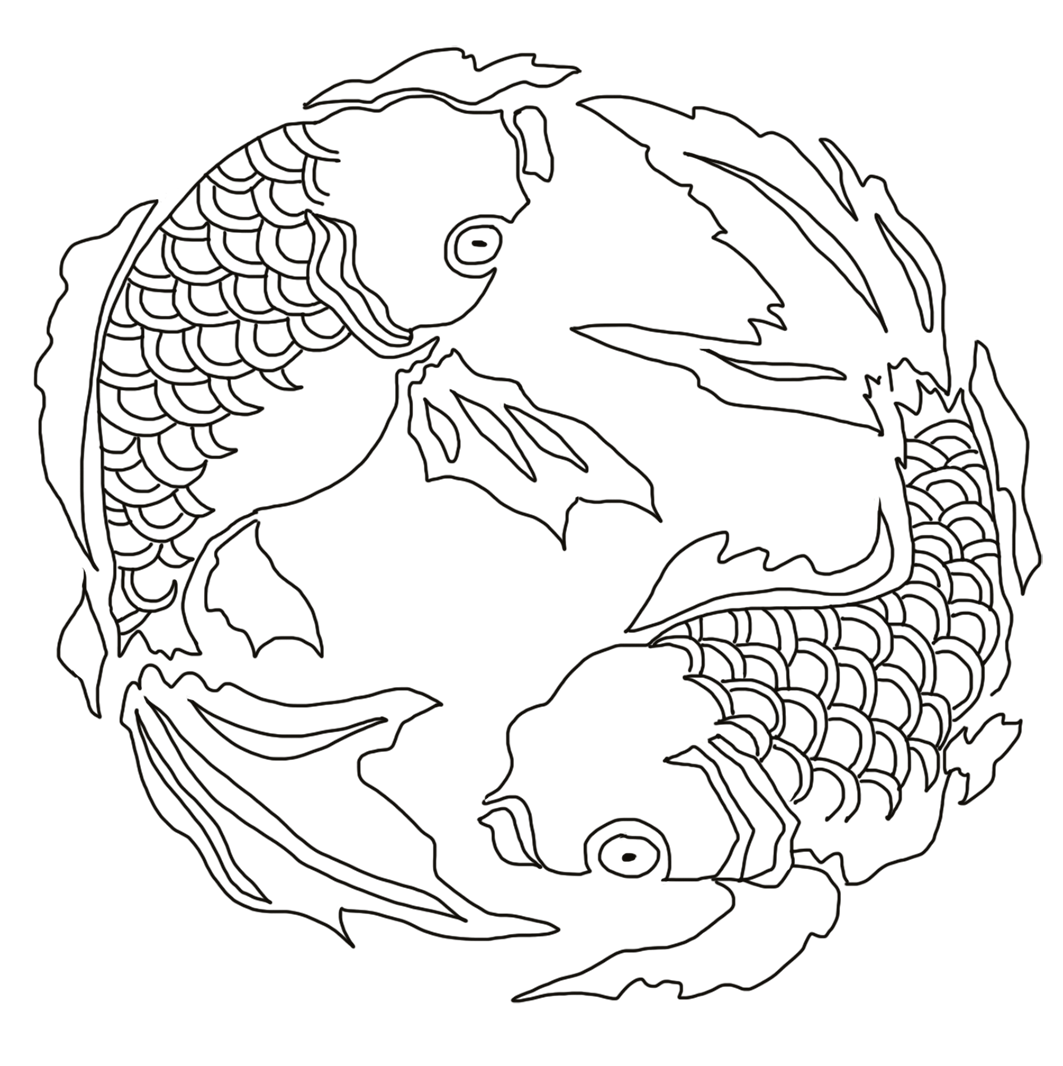 1063x1066 Drawing Japanese Koi Fish Transparent Png Clipart Free Download - Japanese Koi Fish Drawing