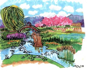 300x245 Japanese Landscape Drawings - Japanese Landscape Drawing