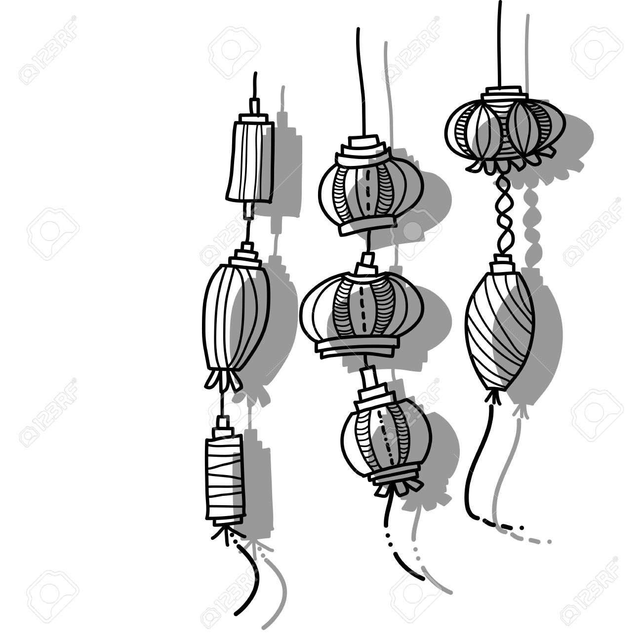 1300x1300 paper lantern clipart japan lantern - Japanese Lantern Drawing