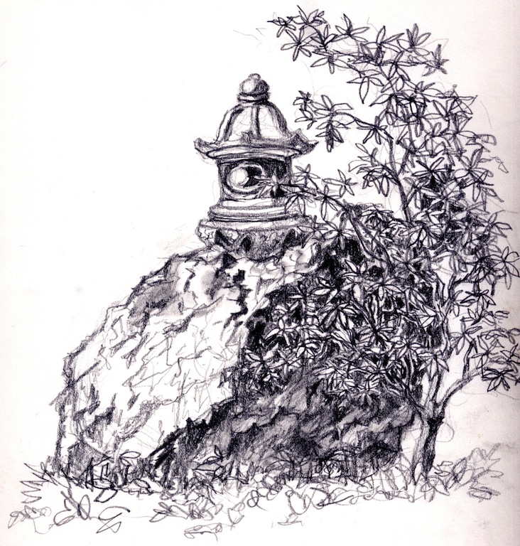 732x768 Drawing About Sketching - Japanese Lantern Drawing