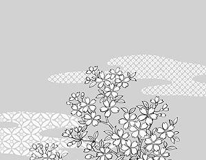300x233 Japanese Line Drawing Of Plant Flowers Vector Material - Japanese Line Drawing