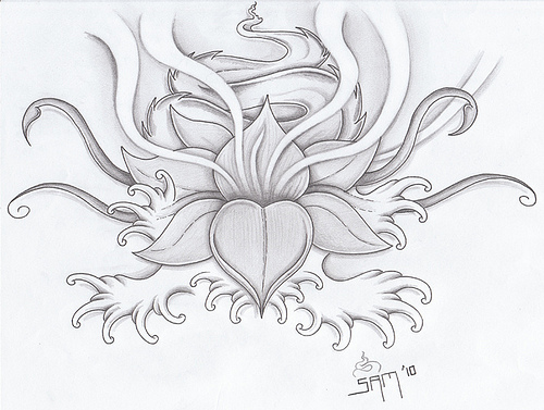 500x377 Huge Collection Of 'japanese Lotus Flower Drawing' Download More - Japanese Lotus Drawing