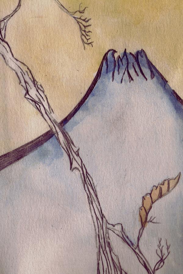 600x900 Japanese Mountain Drawing - Japanese Mountain Drawing