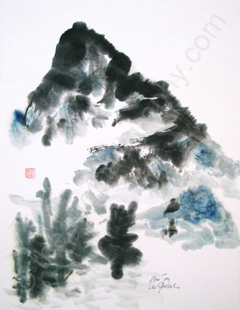 350x453 mountain paintings pictures of the universal spirit of nature - Japanese Mountain Drawing