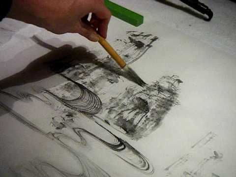 480x360 Painting Mountains Japanese Brush Painting - Japanese Mountain Drawing