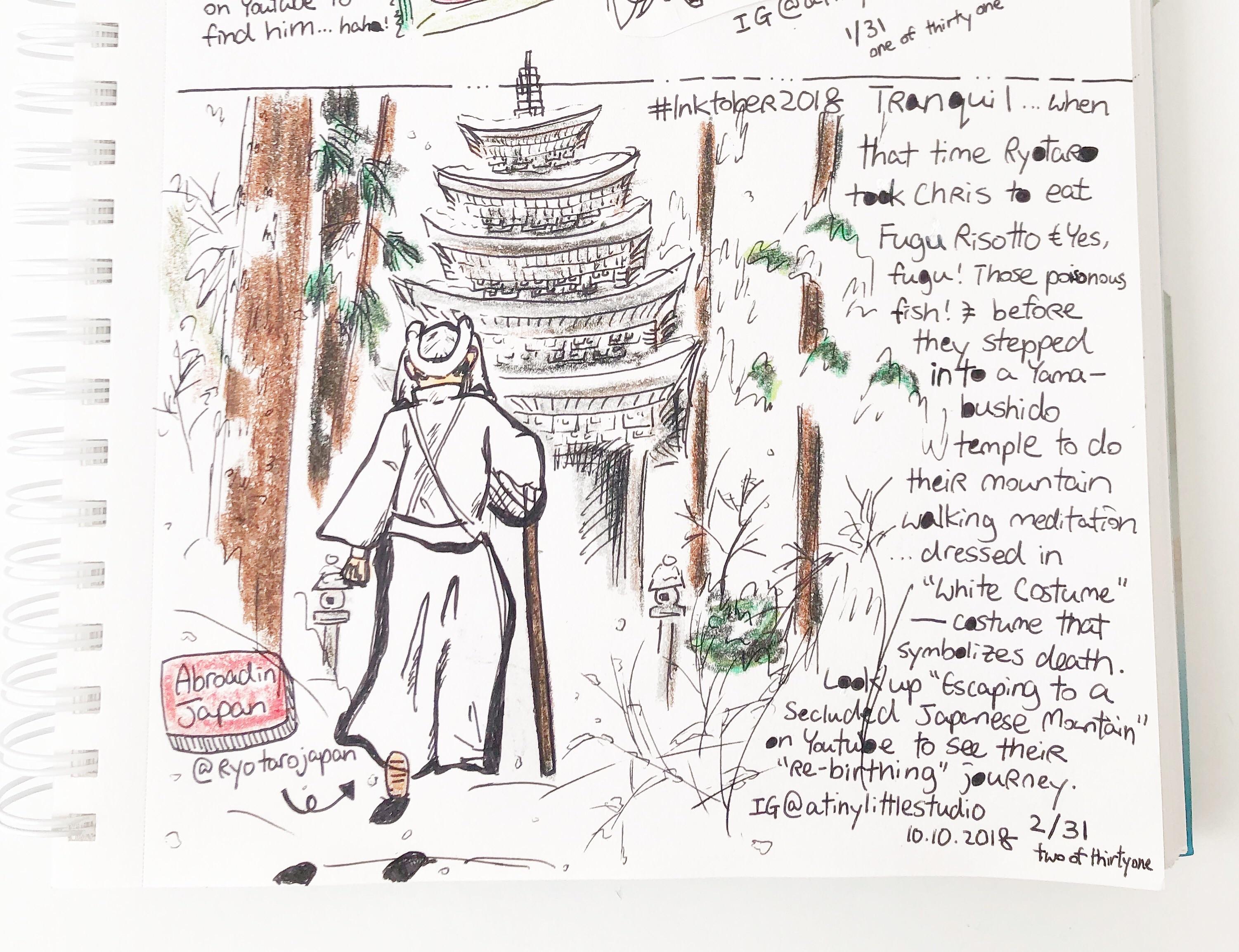 3002x2308 remember that time ryotaro took chris to eat fugu and then - Japanese Mountain Drawing