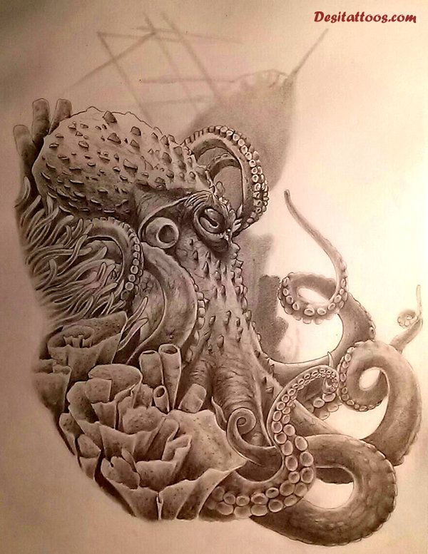 600x777 japanese octopus tattoo design octopus tattoo japanese - Japanese Octopus Drawing