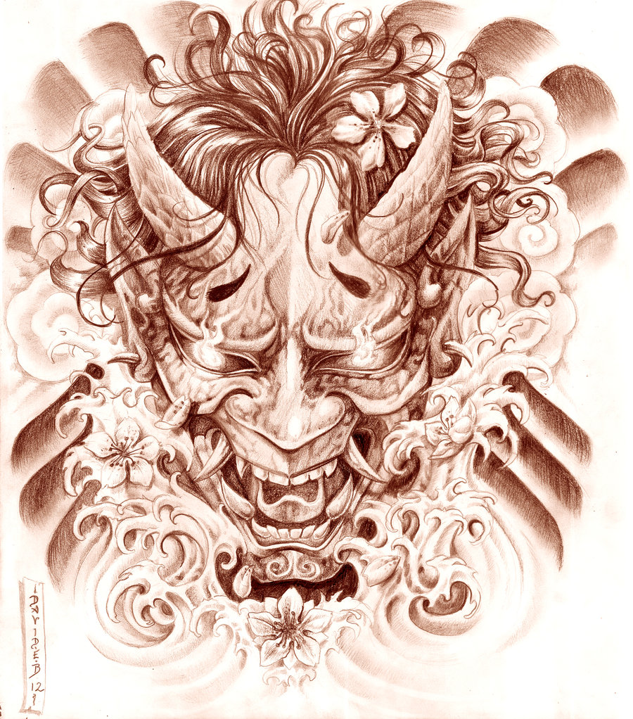 Japanese Oni Mask Drawing at Explore collection of