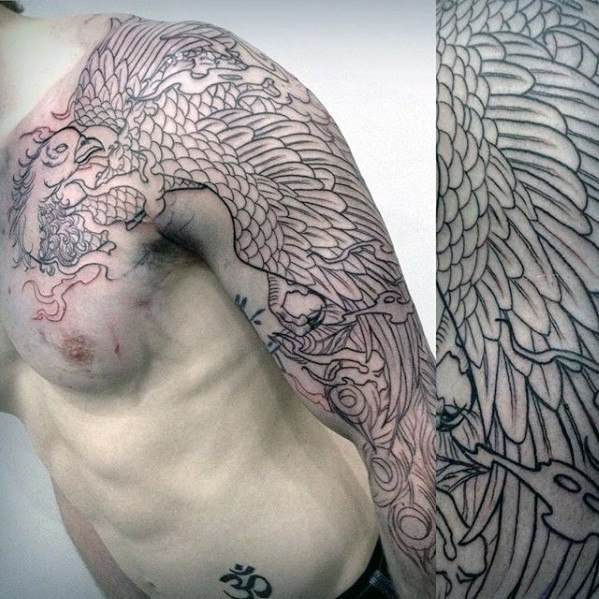 599x599 Japanese Phoenix Tattoo Designs For Men - Japanese Phoenix Drawing